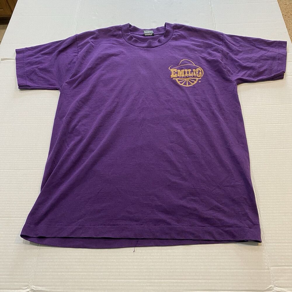 Emilio Vintage Unisex Purple Shirt Size Large